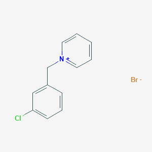 molecular formula C12H11BrClN B8094357 1-[(3-Chlorophenyl)methyl]pyridin-1-ium;bromide 