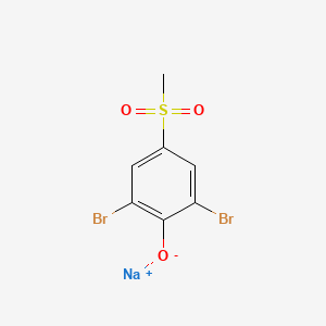 Sodium;2,6-dibromo-4-methylsulfonylphenolate