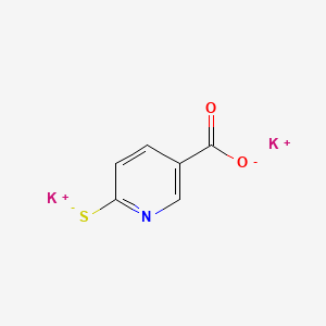 molecular formula C6H3K2NO2S B8094383 Dipotassium;6-sulfidopyridine-3-carboxylate 