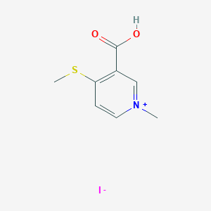 molecular formula C8H10INO2S B8094399 1-Methyl-4-methylsulfanylpyridin-1-ium-3-carboxylic acid;iodide 