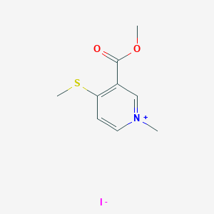 molecular formula C9H12INO2S B8094402 Methyl 1-methyl-4-methylsulfanylpyridin-1-ium-3-carboxylate;iodide 
