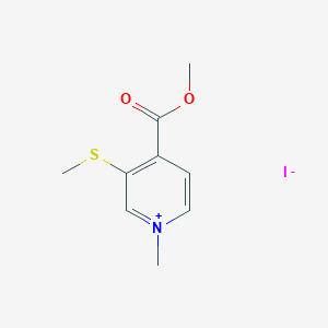 molecular formula C9H12INO2S B8094408 Methyl 1-methyl-3-methylsulfanylpyridin-1-ium-4-carboxylate;iodide 