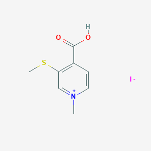 molecular formula C8H10INO2S B8094413 1-Methyl-3-methylsulfanylpyridin-1-ium-4-carboxylic acid;iodide 