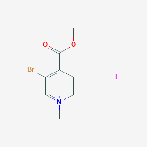molecular formula C8H9BrINO2 B8094416 Methyl 3-bromo-1-methylpyridin-1-ium-4-carboxylate;iodide 