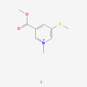 molecular formula C9H12INO2S B8094418 Methyl 1-methyl-5-methylsulfanylpyridin-1-ium-3-carboxylate;iodide 