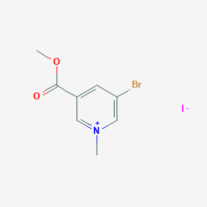molecular formula C8H9BrINO2 B8094423 Methyl 5-bromo-1-methylpyridin-1-ium-3-carboxylate;iodide 