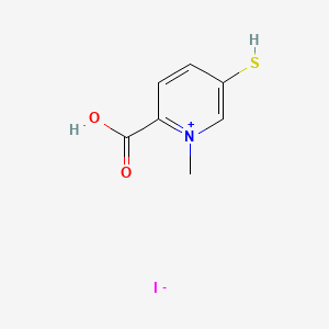 molecular formula C7H8INO2S B8094427 1-Methyl-5-sulfanylpyridin-1-ium-2-carboxylic acid;iodide 