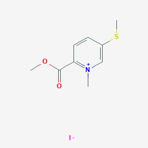 molecular formula C9H12INO2S B8094431 Methyl 1-methyl-5-methylsulfanylpyridin-1-ium-2-carboxylate;iodide 