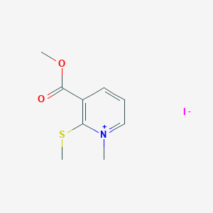 molecular formula C9H12INO2S B8094436 Pyridinium, 3-(methoxycarbonyl)-1-methyl-2-(methylthio)-, iodide CAS No. 74450-88-7