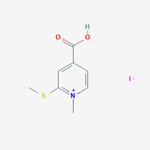 molecular formula C8H10INO2S B8094437 1-Methyl-2-methylsulfanylpyridin-1-ium-4-carboxylic acid;iodide 