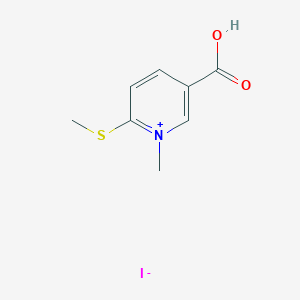 molecular formula C8H10INO2S B8094451 1-Methyl-6-methylsulfanylpyridin-1-ium-3-carboxylic acid;iodide 