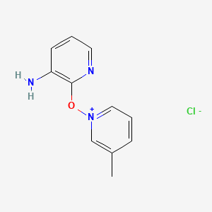 molecular formula C11H12ClN3O B8094458 2-(3-Methylpyridin-1-ium-1-yl)oxypyridin-3-amine;chloride 