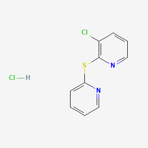 molecular formula C10H8Cl2N2S B8094469 3-Chloro-2-pyridin-2-ylsulfanylpyridine;hydrochloride 