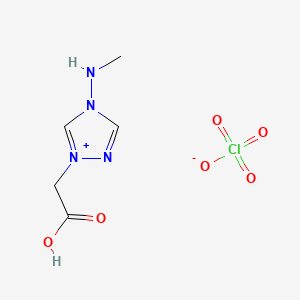 molecular formula C5H9ClN4O6 B8094487 2-[4-(Methylamino)-1,2,4-triazol-1-ium-1-yl]acetic acid;perchlorate 