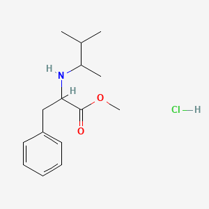molecular formula C15H24ClNO2 B8094522 Methyl 2-(3-methylbutan-2-ylamino)-3-phenylpropanoate;hydrochloride 