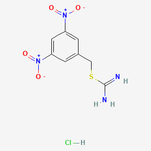 molecular formula C8H9ClN4O4S B8094525 (3,5-Dinitrophenyl)methyl carbamimidothioate;hydrochloride 