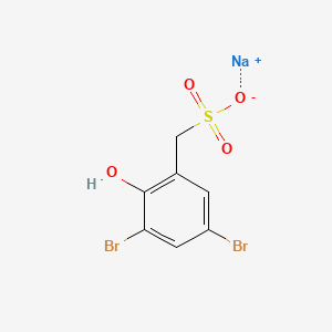 molecular formula C7H5Br2NaO4S B8094529 Sodium;(3,5-dibromo-2-hydroxyphenyl)methanesulfonate 
