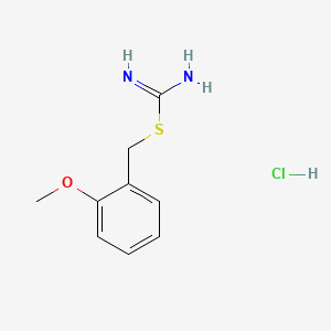 molecular formula C9H13ClN2OS B8094533 (2-Methoxyphenyl)methyl carbamimidothioate;hydrochloride 