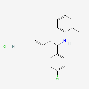molecular formula C17H19Cl2N B8094534 N-[1-(4-chlorophenyl)but-3-enyl]-2-methylaniline;hydrochloride 