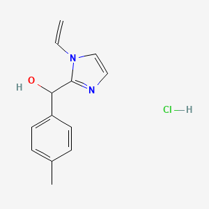 molecular formula C13H15ClN2O B8094537 (1-Ethenylimidazol-2-yl)-(4-methylphenyl)methanol;hydrochloride 