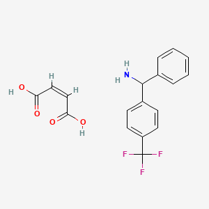molecular formula C18H16F3NO4 B8094545 (Z)-but-2-enedioic acid;phenyl-[4-(trifluoromethyl)phenyl]methanamine 
