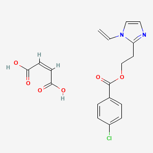 molecular formula C18H17ClN2O6 B8094551 (Z)-but-2-enedioic acid;2-(1-ethenylimidazol-2-yl)ethyl 4-chlorobenzoate 