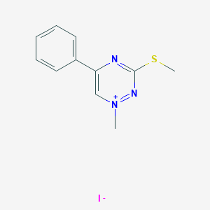 molecular formula C11H12IN3S B8094567 1-Methyl-3-(methylsulfanyl)-5-phenyl-1,2,4-triazin-1-ium iodide CAS No. 35102-16-0