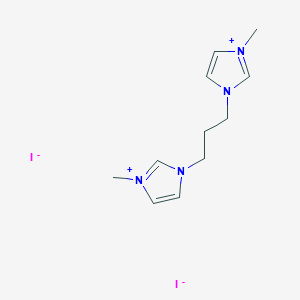 molecular formula C11H18I2N4 B8094583 1-Methyl-3-[3-(3-methylimidazol-3-ium-1-yl)propyl]imidazol-1-ium;diiodide 