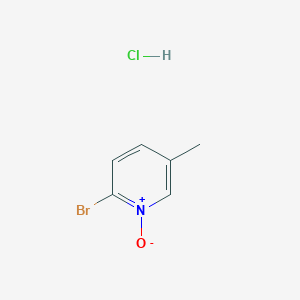 molecular formula C6H7BrClNO B8094591 2-Bromo-5-methyl-1-oxidopyridin-1-ium;hydrochloride 