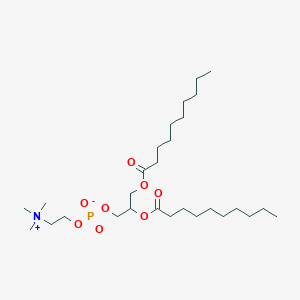 molecular formula C28H56NO8P B080946 2,3-二(癸酰氧基)丙基2-(三甲基氮烷基)乙基磷酸酯 CAS No. 13699-47-3