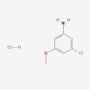 molecular formula C7H9Cl2NO B8094602 3-Chloro-5-methoxyaniline;hydrochloride 
