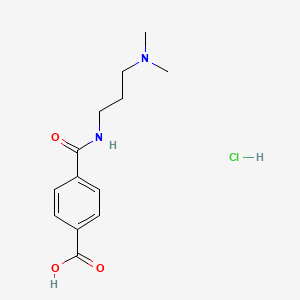 molecular formula C13H19ClN2O3 B8094604 4-[3-(Dimethylamino)propylcarbamoyl]benzoic acid;hydrochloride 