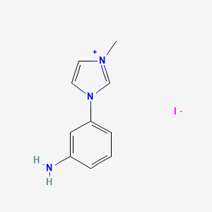 molecular formula C10H12IN3 B8094618 3-(3-Methylimidazol-3-ium-1-yl)aniline;iodide 