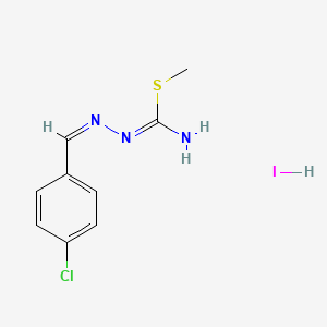molecular formula C9H11ClIN3S B8094633 methyl N'-[(Z)-(4-chlorophenyl)methylideneamino]carbamimidothioate;hydroiodide 