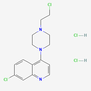 molecular formula C15H19Cl4N3 B8094641 7-Chloro-4-[4-(2-chloroethyl)piperazin-1-yl]quinoline;dihydrochloride 
