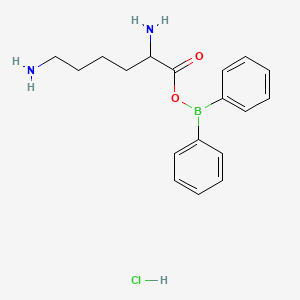 molecular formula C18H24BClN2O2 B8094654 Diphenylboranyl 2,6-diaminohexanoate;hydrochloride 