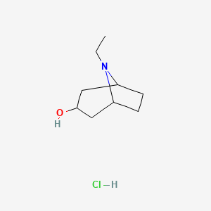 molecular formula C9H18ClNO B8094669 8-Ethyl-8-azabicyclo[3.2.1]octan-3-ol;hydrochloride CAS No. 1071597-99-3