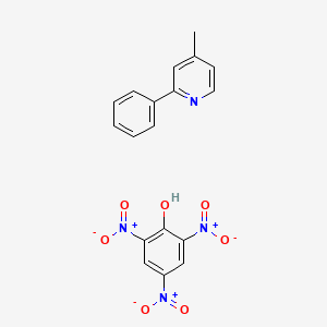 molecular formula C18H14N4O7 B8094689 4-Methyl-2-phenylpyridine;2,4,6-trinitrophenol 