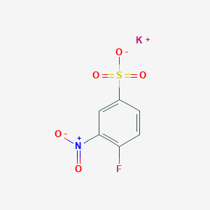 molecular formula C6H3FKNO5S B8094696 Potassium;4-fluoro-3-nitrobenzenesulfonate 