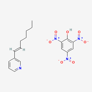 molecular formula C18H20N4O7 B8094720 3-[(E)-hept-1-enyl]pyridine;2,4,6-trinitrophenol 