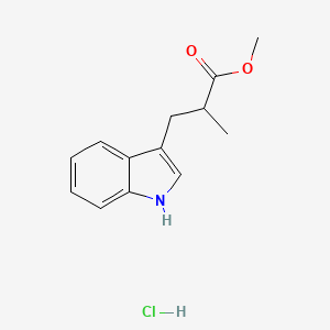 molecular formula C13H16ClNO2 B8094728 methyl 3-(1H-indol-3-yl)-2-methylpropanoate;hydrochloride 