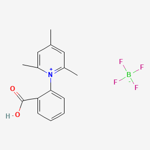 molecular formula C15H16BF4NO2 B8094733 2-(2,4,6-Trimethylpyridin-1-ium-1-yl)benzoic acid;tetrafluoroborate 