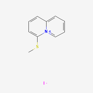 molecular formula C10H10INS B8094739 4-Methylsulfanylquinolizin-5-ium;iodide 