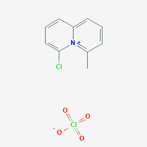 molecular formula C10H9Cl2NO4 B8094749 4-Chloro-6-methylquinolizin-5-ium;perchlorate 