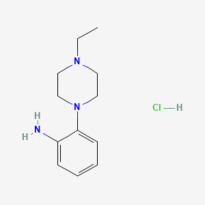 molecular formula C12H20ClN3 B8094822 2-(4-Ethylpiperazin-1-yl)aniline;hydrochloride 
