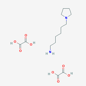 molecular formula C14H26N2O8 B8094826 Oxalic acid;6-pyrrolidin-1-ylhexan-1-amine 