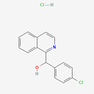 molecular formula C16H13Cl2NO B8094833 (4-Chlorophenyl)-isoquinolin-1-ylmethanol;hydrochloride 