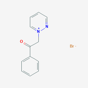 molecular formula C12H11BrN2O B8094837 1-Phenyl-2-pyridazin-1-ium-1-ylethanone;bromide 