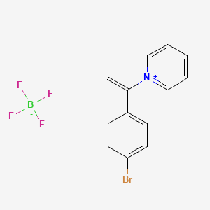 molecular formula C13H11BBrF4N B8094883 1-[1-(4-Bromophenyl)ethenyl]pyridin-1-ium;tetrafluoroborate 