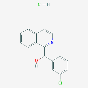molecular formula C16H13Cl2NO B8094924 (3-Chlorophenyl)-isoquinolin-1-ylmethanol;hydrochloride 